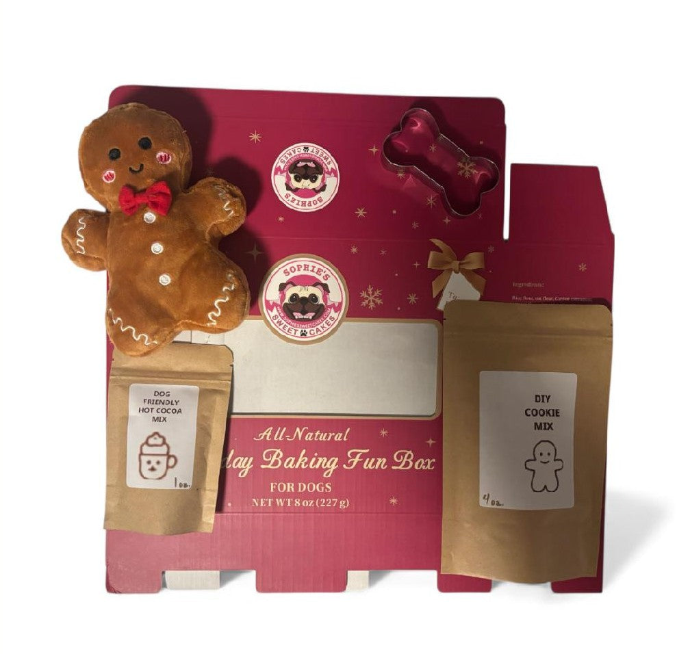 Holiday Baking Fun Box for Dogs - Limited Edition DIY Treats & Toy